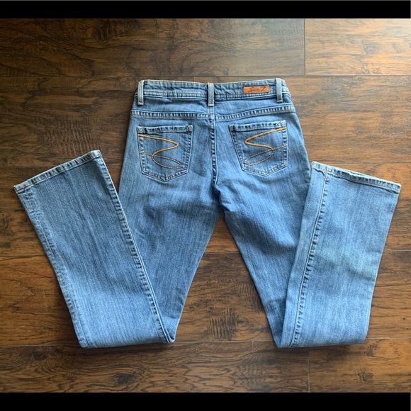 seven7 jeans SZ 25 bootcut medium wash jeans - Picture 2 of 6